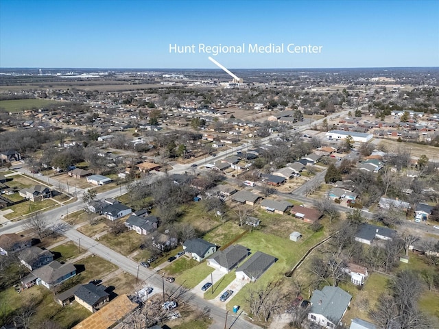 bird's eye view with a residential view