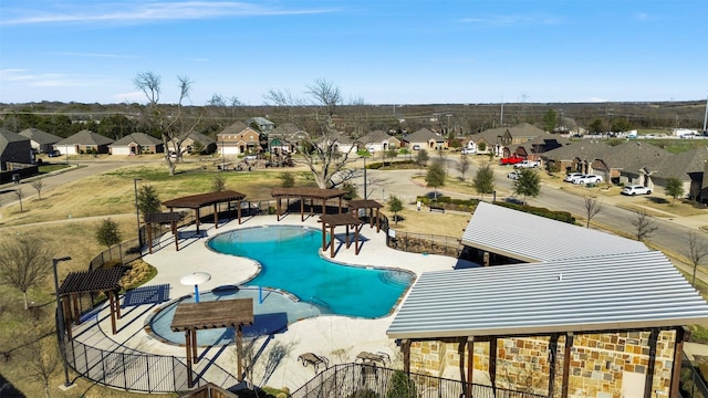 5625 Mcclelland St, Forney, TX 75126 - community pool with a residential view and a patio area
