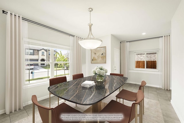 3255 Blossom Trl, Crandall, TX 75114 - dining room featuring light tile patterned flooring and baseboards