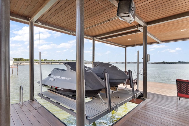 241 Loon Bay Dr, Gun Barrel City, TX 75156 - view of dock with a water view and boat lift