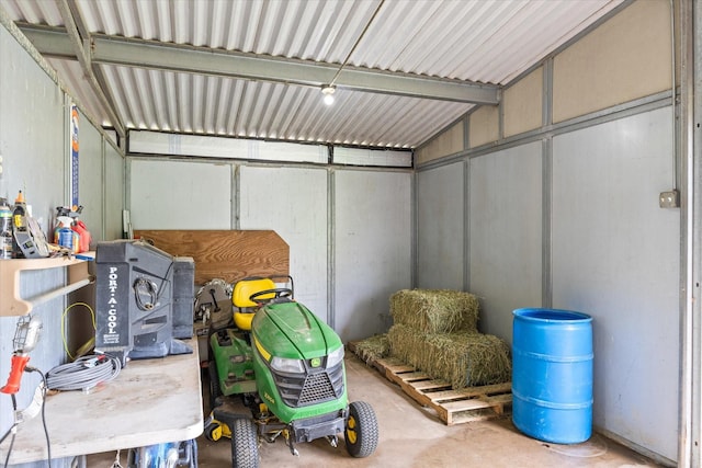 storage featuring a garage