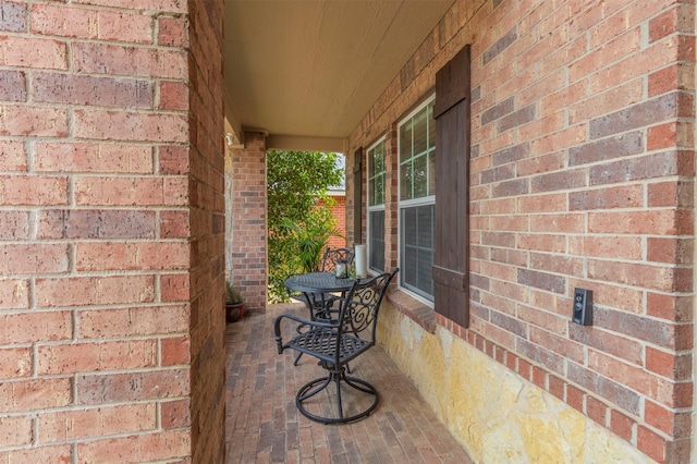 view of patio with a porch