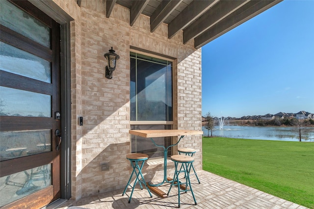 1411 Fishergate Dr, Forney, TX 75126 - view of patio featuring a water view