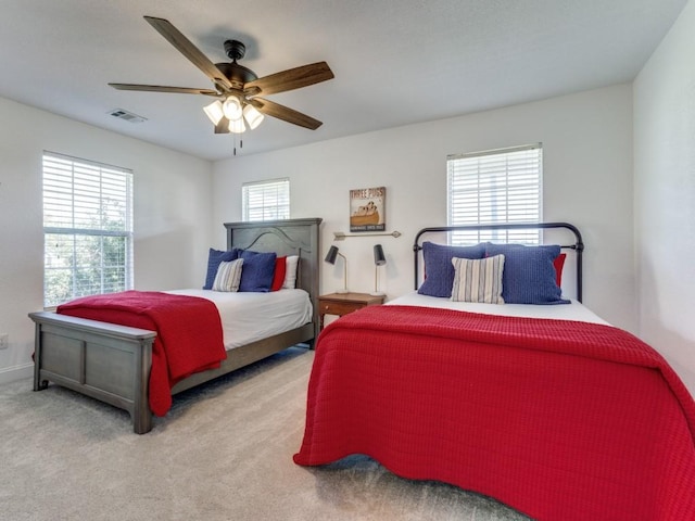 206 Cocopa Dr, Lake Kiowa, TX 76240 - bedroom featuring a ceiling fan and carpet
