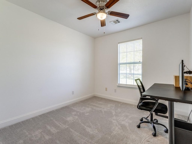 206 Cocopa Dr, Lake Kiowa, TX 76240 - office space featuring a ceiling fan, baseboards, and carpet