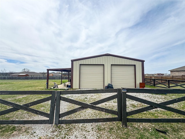 garage featuring a detached garage