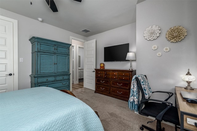 2652 Kessler Dr, Celina, TX 75009 - carpeted bedroom with visible vents and ceiling fan