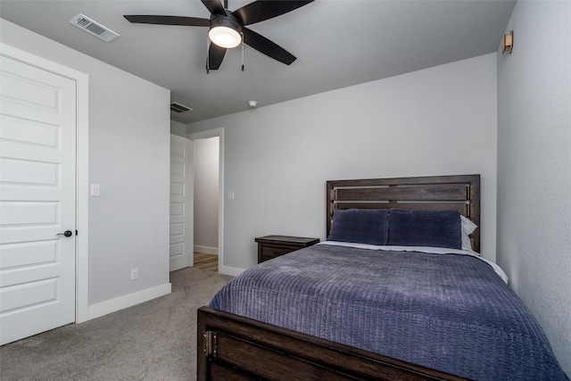 2652 Kessler Dr, Celina, TX 75009 - bedroom with visible vents, carpet flooring, a ceiling fan, and baseboards