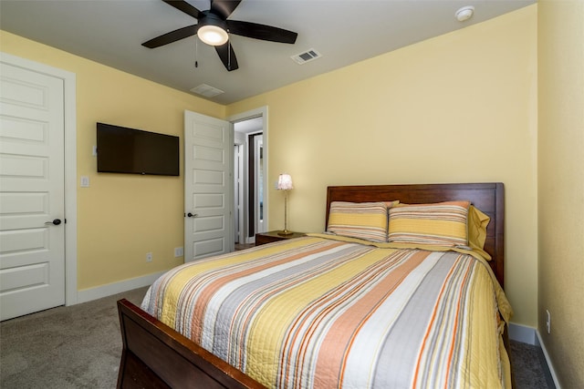 2652 Kessler Dr, Celina, TX 75009 - bedroom featuring visible vents, ceiling fan, baseboards, and carpet