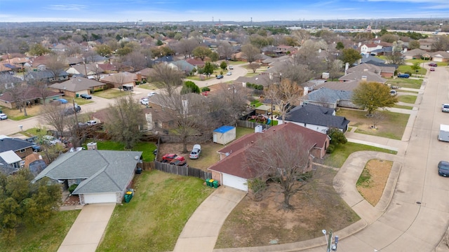 drone / aerial view with a residential view