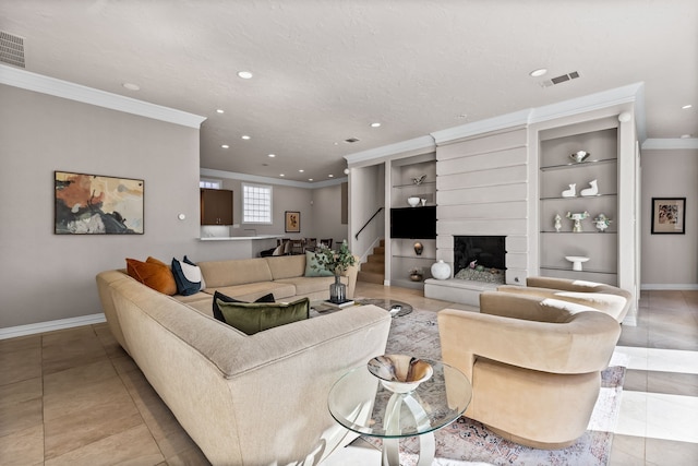 interior space with vanity and recessed lighting