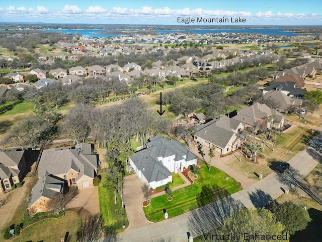 12265 Indian Creek Dr, Fort Worth, TX 76179 - drone / aerial view with a residential view and a water view