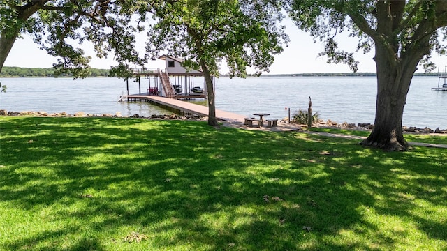 39 Lakeside Dr, Star Harbor, TX 75148 - dock featuring a lawn and a water view