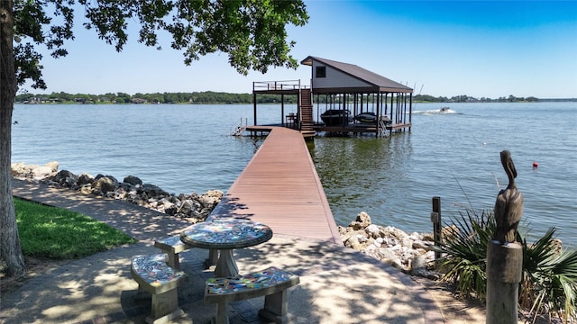 39 Lakeside Dr, Star Harbor, TX 75148 - dock with a water view and boat lift