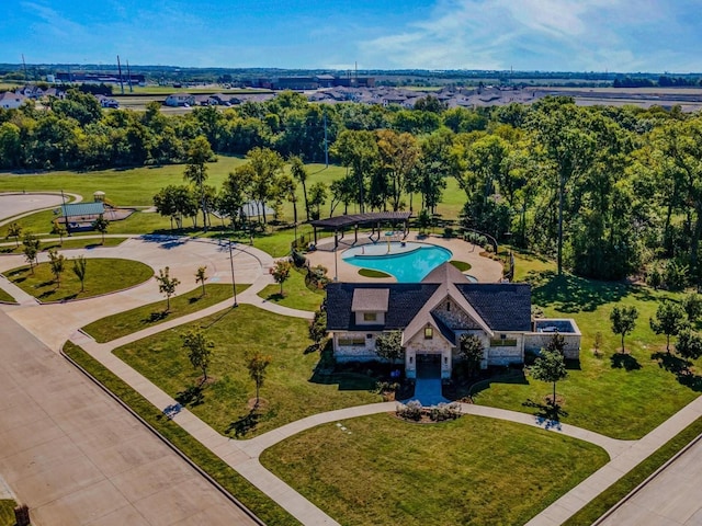 birds eye view of property