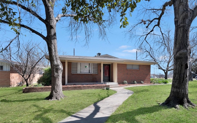 4021 Kenley St, Fort Worth, TX 76107 - view of front of property featuring brick siding and a front lawn