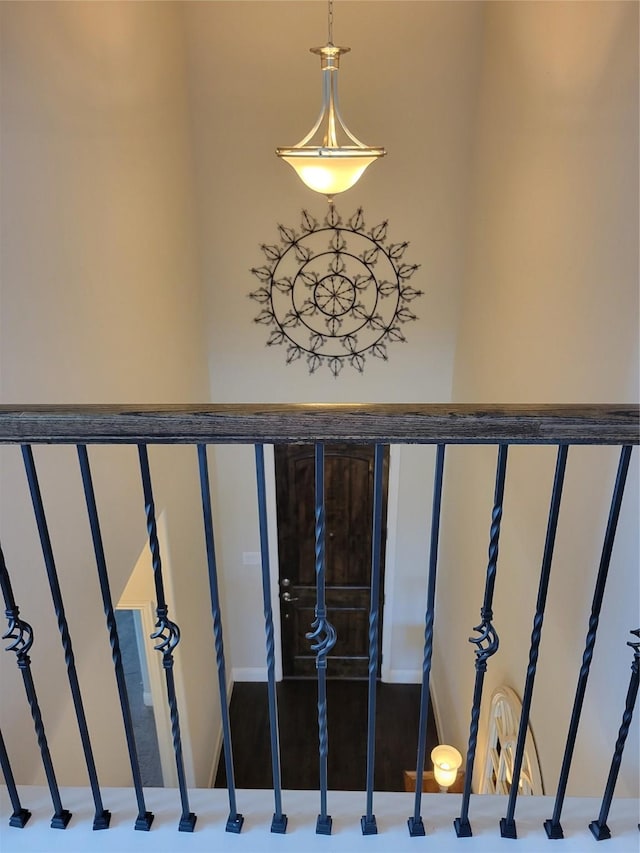 view of stairway