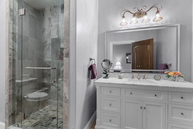 639 Calm Water Cv, Princeton, TX 75407 - full bath featuring vanity, baseboards, and a shower stall