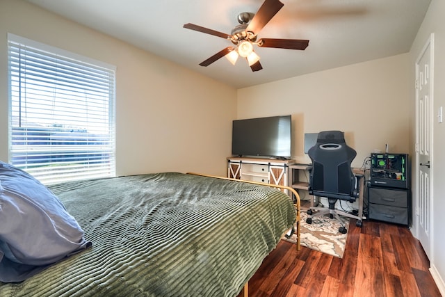 2710 Chalmers Ct, Rockwall, TX 75032 - bedroom featuring wood finished floors and ceiling fan