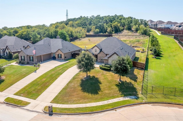 birds eye view of property featuring a residential view