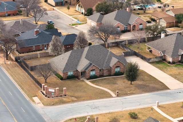 birds eye view of property featuring a residential view