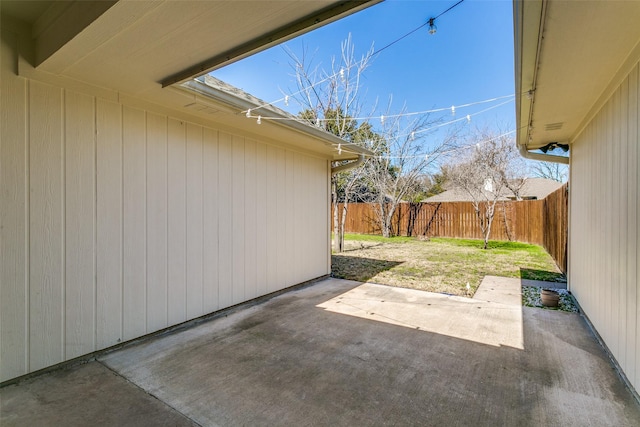 view of patio / terrace with a fenced backyard