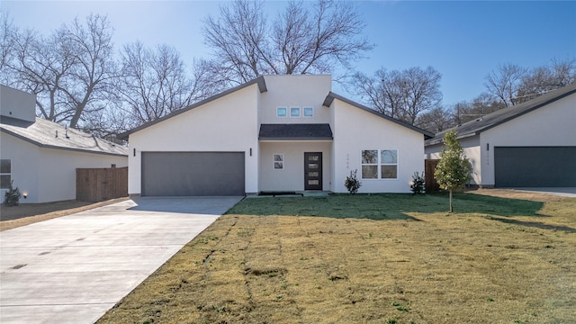 2408 Givendale Rd, Dallas, TX 75241 - mid-century inspired home with driveway, stucco siding, and an attached garage