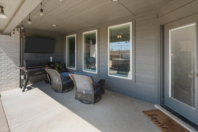 view of patio featuring grilling area