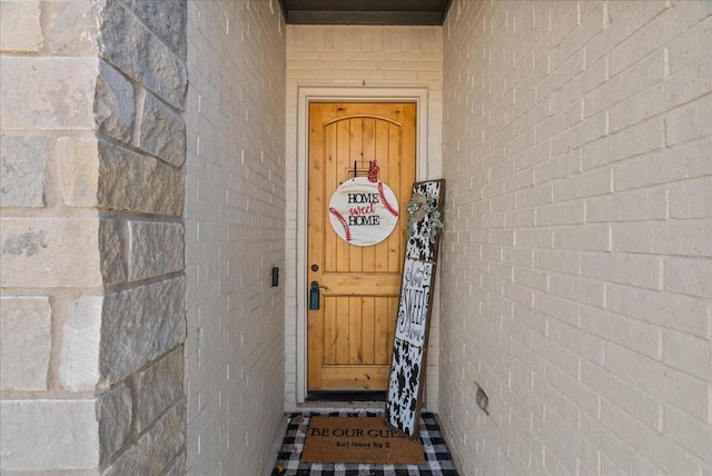 view of doorway to property