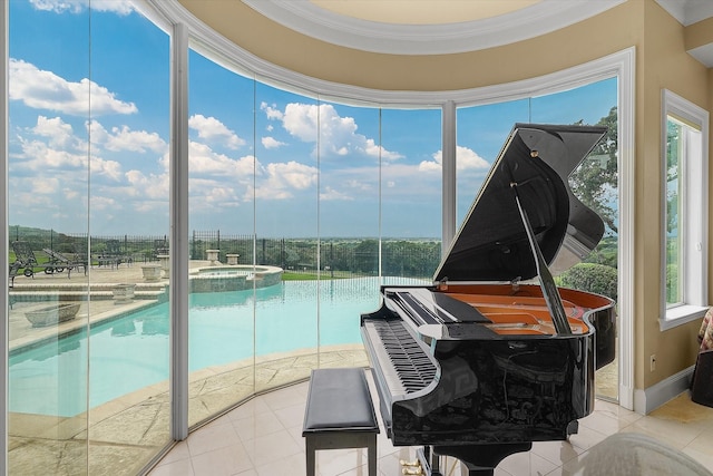 view of sunroom