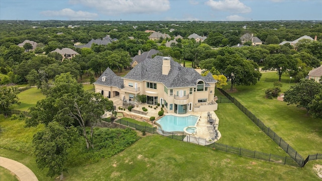 birds eye view of property