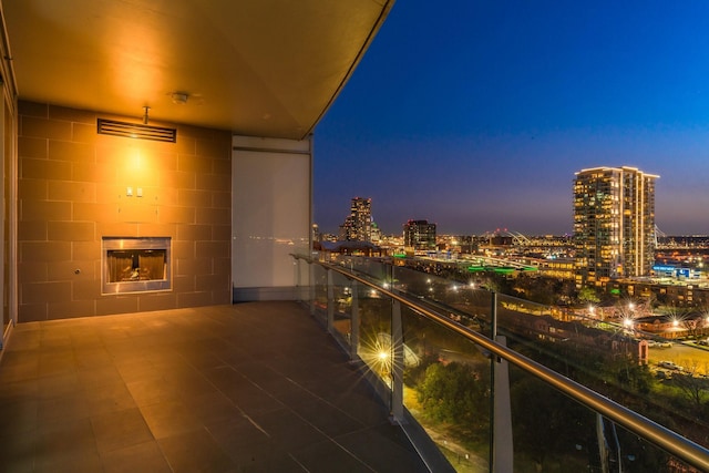 balcony with a view of city