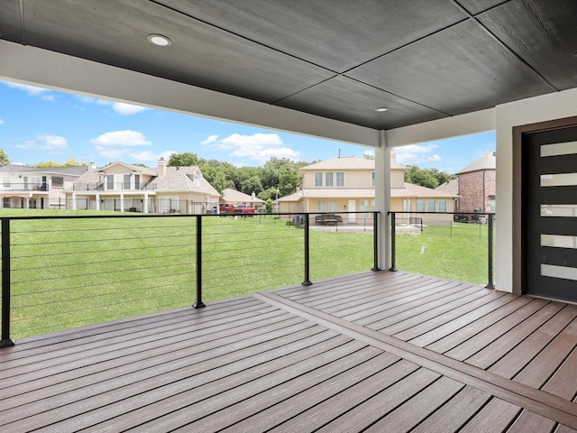 310 Harborview Dr, Rockwall, TX 75032 - wooden deck featuring a residential view and a yard
