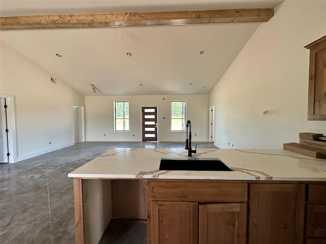 TBD5 Cowley Rd, Whitt, TX 76486 - kitchen featuring open floor plan and brown cabinetry