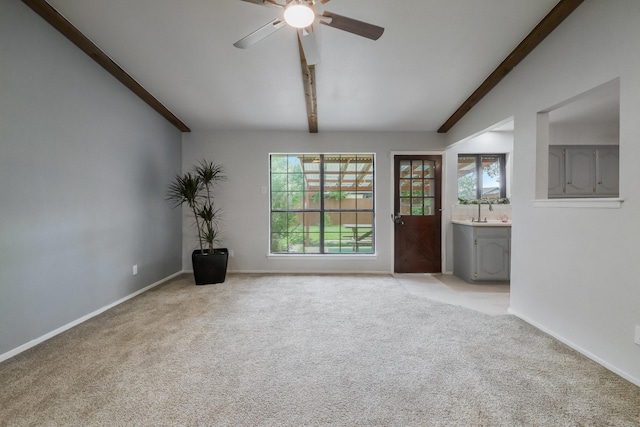 1318 Westpark Dr, Garland, TX 75040 - carpeted spare room featuring healthy amount of natural light, a ceiling fan, and baseboards