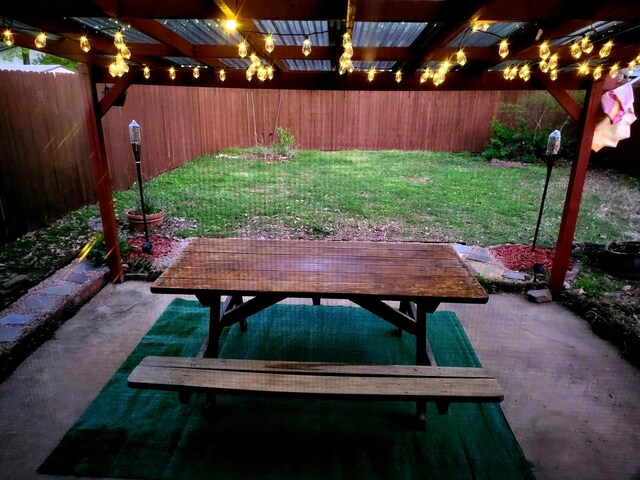 1318 Westpark Dr, Garland, TX 75040 - view of yard with a pergola and a patio area