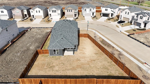 aerial view featuring a residential view