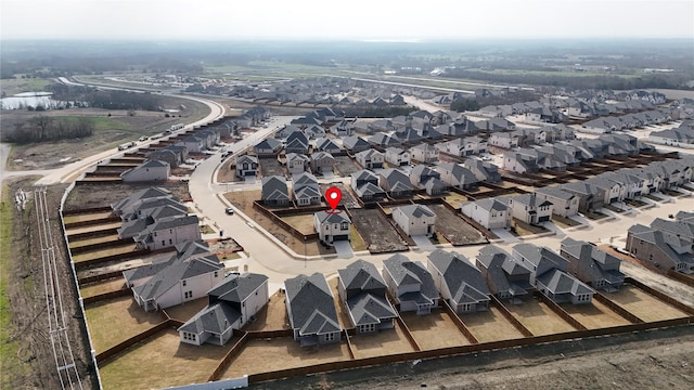 aerial view featuring a residential view