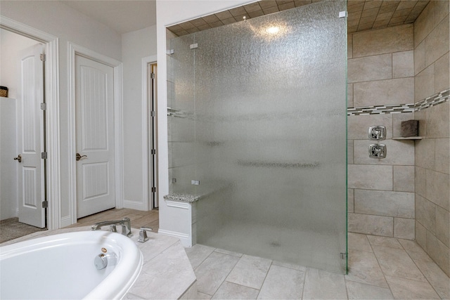 1628 Eleanor Dr, Fort Worth, TX 76052 - full bathroom with tiled shower and a bath