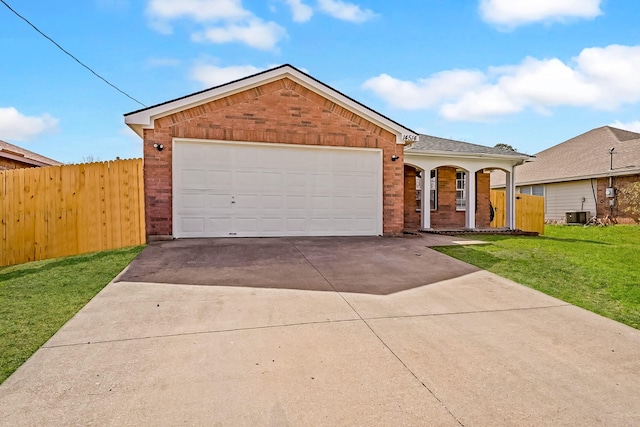 14514 Seagoville Rd, Dallas, TX 75253 - single story home featuring a front yard, brick siding, driveway, and fence