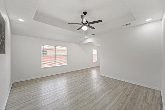 14514 Seagoville Rd, Dallas, TX 75253 - interior space featuring visible vents, a raised ceiling, and recessed lighting