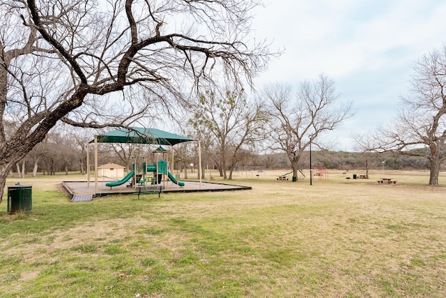 view of yard with playground community