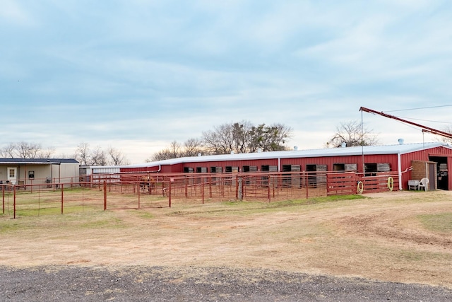 view of horse barn