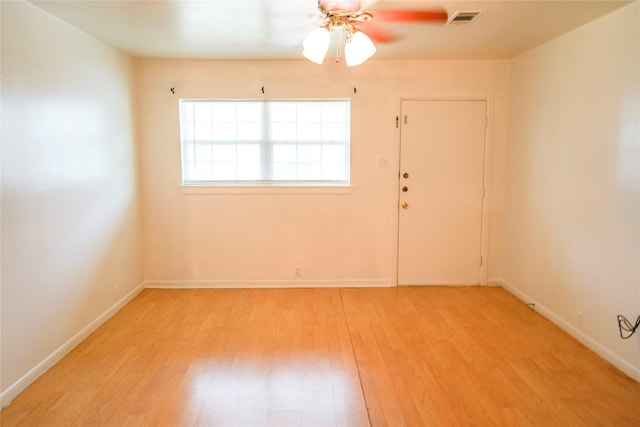 2608 N Hickory St, Sherman, TX 75092 - spare room with a ceiling fan and wood finished floors