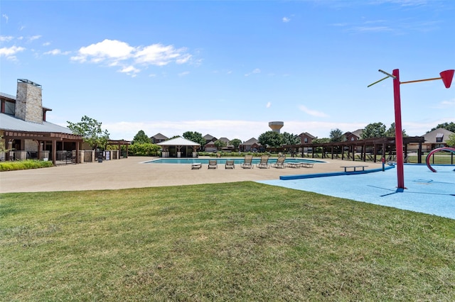 1605 Tahoe Trl, Prosper, TX 75078 - community pool featuring a lawn and fence