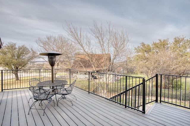 237 Runaway Bay Dr, Runaway Bay, TX 76426 - wooden deck with outdoor dining space