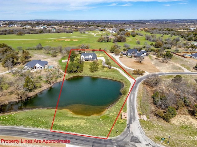 201 Flat Rock Ln, Weatherford, TX 76088 - view of property location featuring property parcel outlined and a large body of water