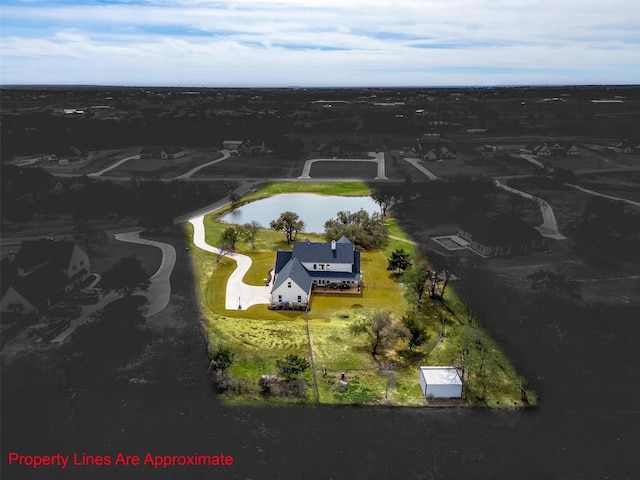 201 Flat Rock Ln, Weatherford, TX 76088 - drone / aerial view of a large body of water