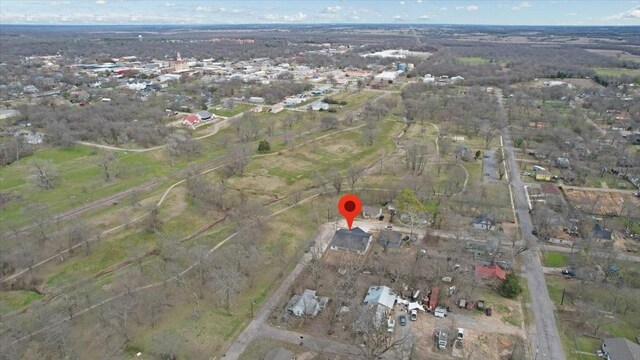 aerial view featuring a rural view