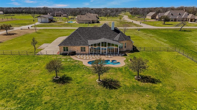 477 Horseshoe Bnd, Royse City, TX 75189 - view from above of property featuring a pool area